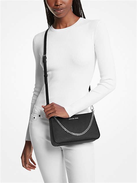 jet set medium saffiano leather crossbody bag michael kors|jet set leather crossbody bag.